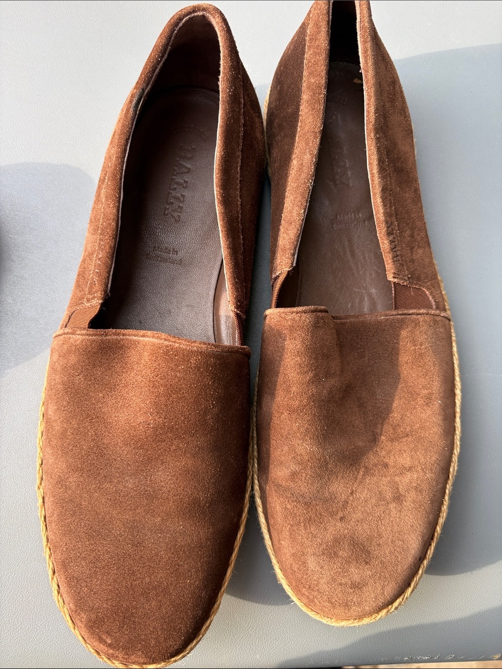 Bally Brown Suede Slip-On Loafers
